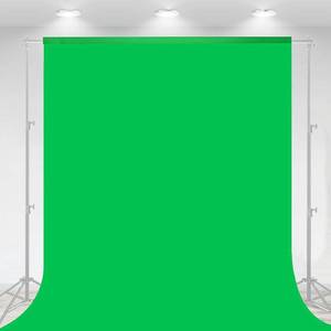 lot 21529 image: Aimosen 10 X 7 FT Green Screen Backdrop for Photography, Chromakey Virtual GreenScreen Background Sheet for Zoom Meeting, Cloth Fabric Curtain for Party Decor Video Studio Calls Streaming Gaming Photo
