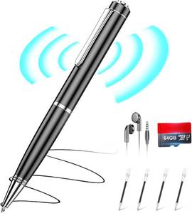 lot 21654 image: 64GB Digital Voice Recorder - ZIPCIDE Digital Voice Activated Recorder with AI-Intelligent Noise Reduction, Voice Activated Sound Audio Tap Recorder Device for Lectures Meetings, Work, Interviews