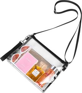 lot 21659 image: Bagenius Clear Bag for Stadium Events, Clear Purse with Detachable Strap, Sports fan Handbag Purses for Game Day and Concert