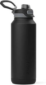 lot 21675 image: ZULU Powerfill Pro 40oz Stainless Steel Water Bottle with Quick Fill Lid, Triple Walled Vacuum Insulated Metal, Leak Proof Locking Lid, Sip and Chug, Reusable BPA Free, Black