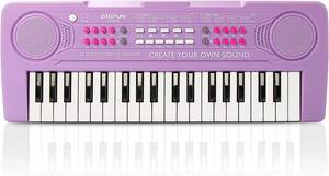 lot 21712 image: Keyboard Piano for Kids, BIGFUN 37 Keys Toddler Piano Multifunction Music Educational Instrument Toy, Electronic Kids Keyboard for 3-7 Year Old Girls and Boys (Purple)&nbsp