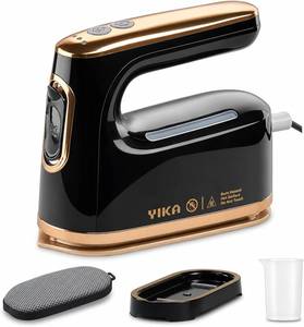 lot 21716 image: YIKA Clothes Steamer & Iron 2-in-1, Handheld Clothing Fabric Wrinkle Removal, 300ml Water Tank, Large Alloy Soleplate, Lightweight Small Garment Steamer for Home or Travel