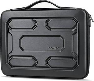 lot 21718 image: DOMISO 13.3 inch Laptop Sleeve with Handle Shockproof Computer Bag Waterproof EVA Protective Carrying Case for 13-13.3 inch Notebooks13 MacBook AirMacBook Pro RetinaDell XPS 13SamsungHP, Black