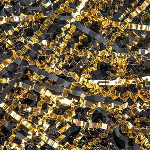 lot 21736 image: Caleihd 5.3oz Crinkle Cut Paper Shredded Paper for Gift Baskets Gift Boxes Filler, Wedding Birthday Christmas Easter Valentines Packing Wrapping Paper Gold&Black