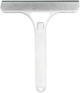 lot 21752 image: 3 in 1 Window Cleaning Scraper,All-Purpose Spray Window Squeegee Cleaner Tool,for Glass Doors for Windows Glass, Mirrors Scraper, Brush (White)