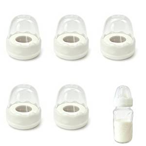 lot 21758 image: 5Pack Baby Bottle Rings and Caps for for Evenflo Standard Neck Baby Bottle 4oz8oz, Evenflo Standard Caps Ring, No Leak BPA-Free