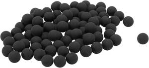 lot 21764 image: T4E Premium Rubber Ball Ammo for Paintball Guns, Black, .43 Caliber, 430 Count