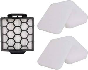 lot 21770 image: 1 HEPA Filter & 2 Set of Foam Filters for Shark Navigator NV150 NV251 NV255 & Zero-M ZU62 ZU62C ZU60 Upright Shark Vacuum Filter Replacement Part 1238FT60 1239FT60