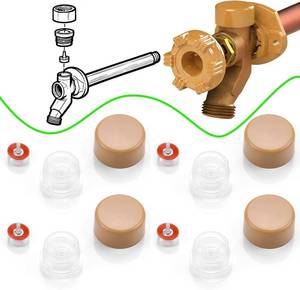 lot 21774 image: RK-17VB Outdoor Faucet Repair Kit for Woodford Model 17 Outside Faucets Vacuum Breaker Float Kit Include Caps Bodies Floats, 12PCS Set
