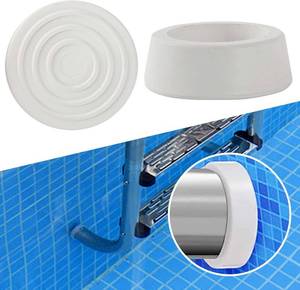 lot 21787 image: TonGass (2-Pack, White) Outside Pools Ladder Bumpers for Inground Pools Ladder Rubber End Caps Fit 1.9 Standard Swimming Pool Ladders Tubing Bumper Cap for Inground Pool Ladders Step End Caps