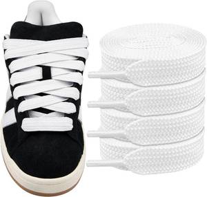 lot 21790 image: Endoto 2 Pairs Fat Shoelaces for Adidas Campus 00s,16MM Thick Flat Wide Jumbo Shoe Laces Replacement Laces for Sneaker