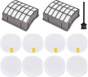 lot 21801 image: Filter Replacement Parts for Shark Navigator Professional NV60 NV70 NV71 NV80 NVC80C NV90 NV95 NV130 NV141 UV420,Rotator Professional XL Capacity NV90, 2 HEPA4 Foam&Felt Filters