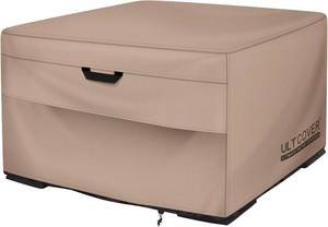 lot 21812 image: ULTCOVER Patio Fire Pit Table Cover Square 32 inch Outdoor Waterproof Fire Bowl Cover