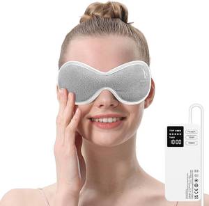 lot 21820 image: Aroma Season Vibrating Heated Eye Mask for Dry Eyes, 3000mAh Cordless Warm Eye Compress for Stye, Rechargeable Electric Eye Heating Pad for MGD, Included Hygienic Eyelid Sheets