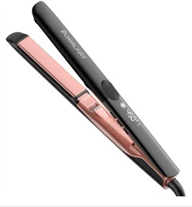 lot 21823 image: Annlary Hair Straightener, 1 Inch Flat Iron Straightener and Curler 2 in 1, Professional Ceramic Ionic Dual Voltage Straightener with Anti-Iron Silicone for Less Frizz, Shinier & Smoother Hair