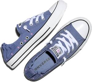 lot 21843 image: Converse Womens Chuck Taylor All Star Shoreline Embroidered Stars Slip-On Sneaker Size 9.5