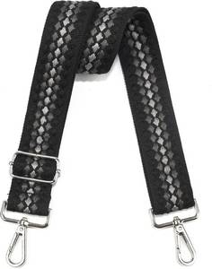 lot 21870 image: 1.5 Wide Purse Strap Silver Hardware Adjustable Replacement Long Crossbody Bag Strap for Thick Shoulder Bags Canvas Handbags Straps