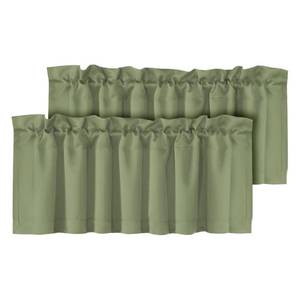lot 286 image: H.VERSAILTEX Blackout Kitchen Sage Green Curtain Valances,Short Window Valance Curtains for Living RoomBedroomBathroom Privacy Decorative Rod Pocket Kitchen Valances��2 Panels��52 W x 18 L - Retail $18