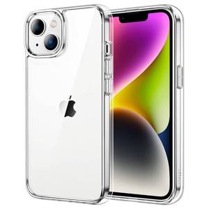 lot 324 image: JETech Case for iPhone 14 6.1-Inch, Non-Yellowing Shockproof Phone Bumper Cover, Anti-Scratch Clear Back (Clear) - Retail $10