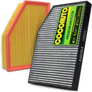 lot 340 image: COCOAUTO Cabin & Engine Air Filter Kit for 2018-2019 X3 (XDrive30iSDrive30iM40i), 2019 X4 2020-21 X3 (XDrive30iSDrive30i) 2020-22 X4 (XDrive30i Only), NOT for M40i Models from 2020 and Later - Retail $28
