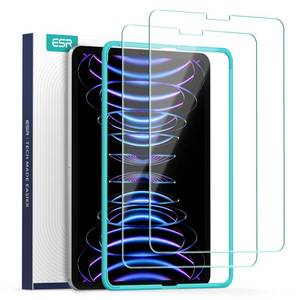 lot 351 image: ESR 2 Pack Screen Protector for iPad Air 5th4th Generation (20222020)��iPad Pro 11 Inch (2022202120202018) Screen Protector, Tempered-Glass Film with Alignment Frame, Anti-Scratch, HD Clarity - Retail $15