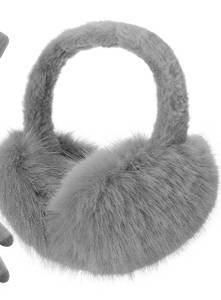 lot 368 image: TOBEHIGHER Ear Muffs for Winter Women, Foldable Earmuffs Faux Furry Soft Ear Warmer Covers Headband Cold Weather - Retail $10