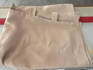 lot 505 image: 80 in. L x 52 in.W Tan Curtains, One Panel - Retail $0