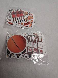 lot 1348 image: 100-Piece Basketball Sticker Pack