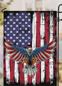 American Flag Bald Eagle Patriotic Canvas Garden Flag