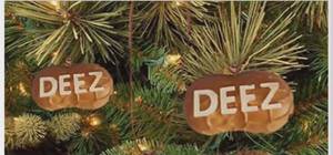 lot 1316 image: Deez Nuts Peanut Ornaments Set of 2