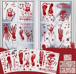 lot 1323 image: Halloween BHP Blood Splatter Window Sticker Decal Set