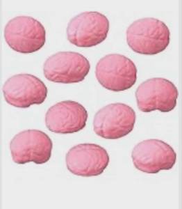lot 1340 image: Pink Brain-Shaped Rubber Squish Set of 15