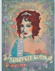 lot 1351 image: Chappell Roan Art Nouveau Style Frameless Canvas Poster