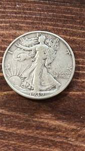 lot 60554 image: 1939 Walking Liberty Silver Half Dollar