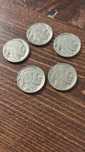 lot 60571 image: Buffalo Nickel Five-Coin Lot 1936-1937