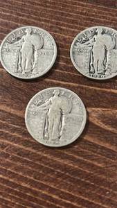 lot 60573 image: Standing Liberty Silver Quarters 1928 & 1929 - Lot of 3