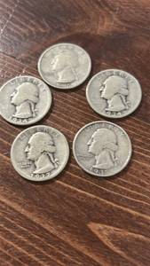 lot 60574 image: 1934-1937 Washington Silver Quarter Set of 5