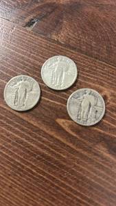 lot 60580 image: Standing Liberty Silver Quarters Lot of 3