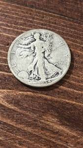 lot 60586 image: 1934 Walking Liberty Silver Half Dollar
