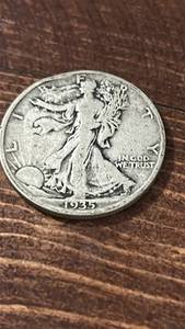 lot 60596 image: 1935 Walking Liberty Silver Half Dollar