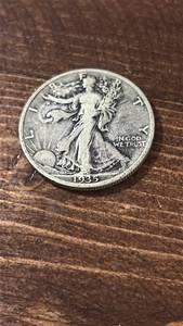 lot 60599 image: 1935 Walking Liberty Silver Half Dollar