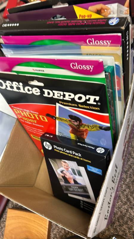 lot 732 image: Assorted Office Supplies and Photo Paper Pack