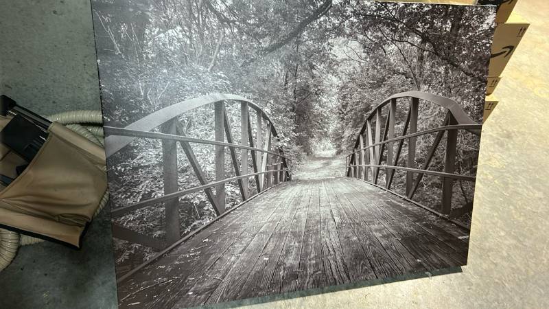 lot 813 image: Large Bridge Canvas Wall Art Print