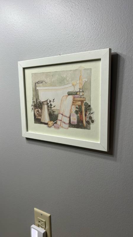 lot 830 image: Bathroom Still Life Framed Print