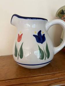 lot 236 image: Dansk Tulip Pattern Ceramic Pitcher