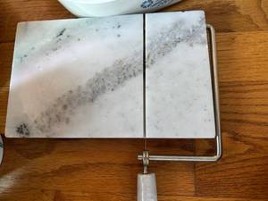 lot 251 image: Marble Cheese Board with Wire Slicer