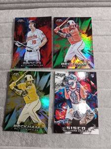 lot 5544 image: Baltimore Orioles Topps Fire Baseball Cards Collection with Mancini, Beckham and Sisco