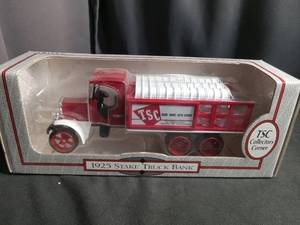 lot 50343 image: ERTL TSC 1925 Stake Truck Bank 130 Scale Die-Cast