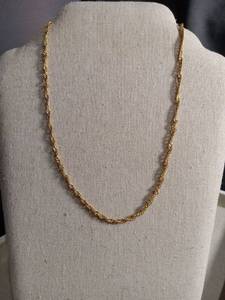 lot 50365 image: Gold-Tone Twisted Rope Chain Necklace