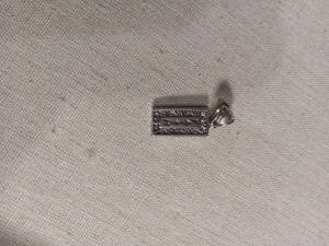 lot 50377 image: Silver Tone Rectangular Pendant
